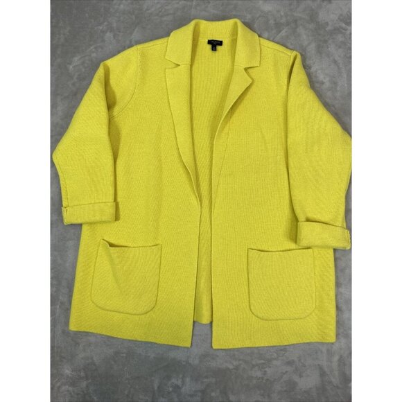 Women’s Talbots Cardigan Sweater Yellow Wool Blend Plus Size X - Picture 3 of 11